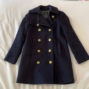 JCrew Navy Wool Coat